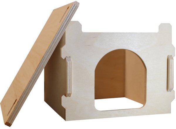 Hamsterhaus Traumschmiede - für Goldhamster zum Schlafen, Spielen und Bunkern mit abnehmbarem Dach