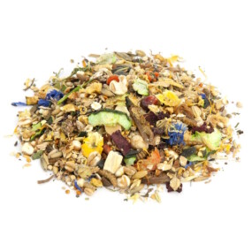 Das Foto zeigt eine Futtermischung für Goldhamster