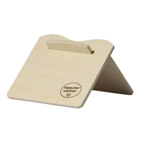 Das Foto zeigt ein Zelt aus Holz für Zwerghamster