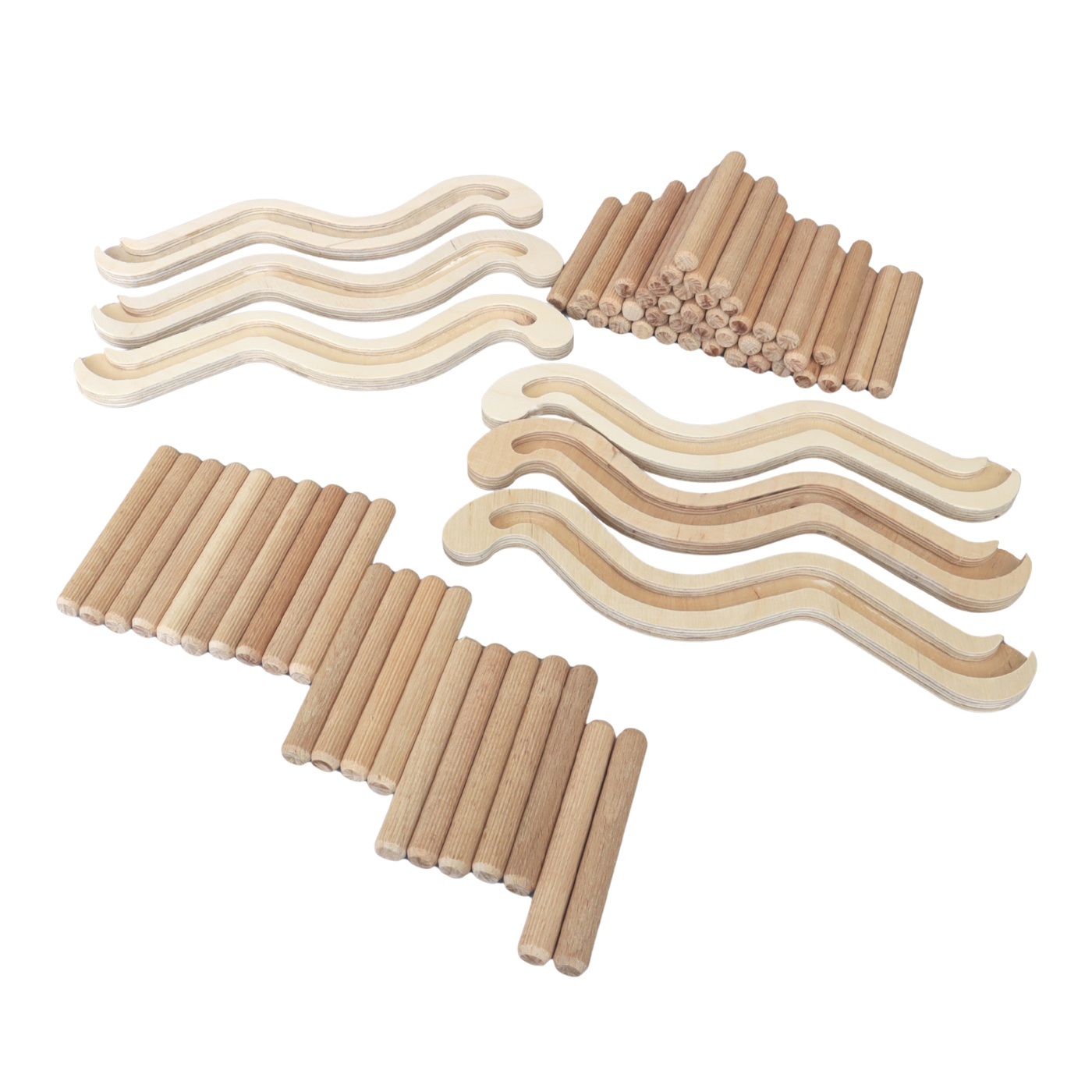 Das Foto zeigt den Lieferumfang für das Bastelset Würmli