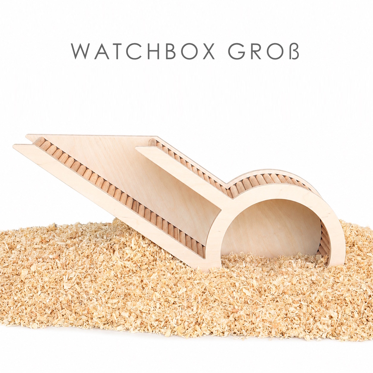 Das Foto zeigt die große Watchbox aus Holz
