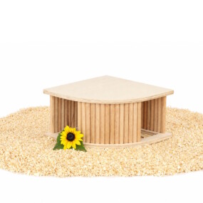 Das Foto zeigt ein Dübelversteck für Hamster