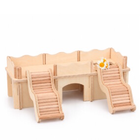 Das Foto zeigt ein Hamsterhaus mit 3 Kammern